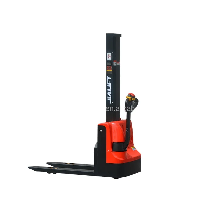 Single Column Electric Forklift Truck 1 Ton High 1.6 Stacker Loading and Unloading Trucks Electric Forklift