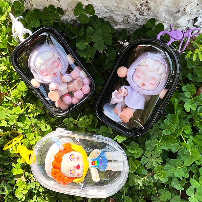 1pcs Transparent Mystery Box Keychain Bag Storage Case Organizer Box Storage Pouch Jewelry Wallet Thicken Toy Doll Gifts Bag