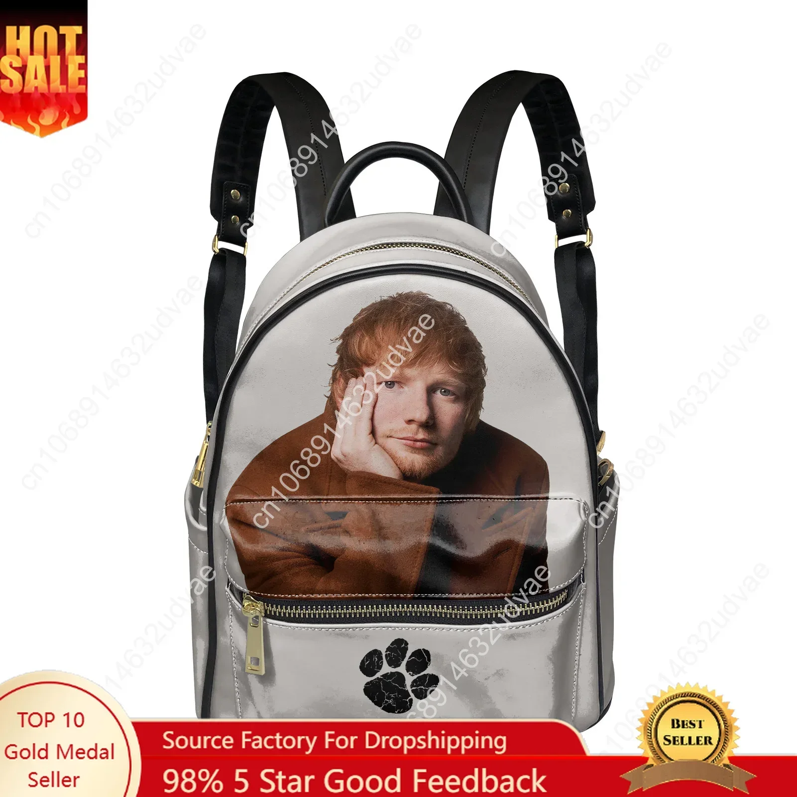 Ed Sheeran Ransel Wanita Pria Tas Bahu Ganda Gambar Teks Personalisasi Tas Buku Bisnis Ransel Hadiah Daypack