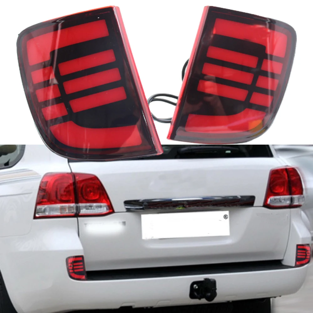 

1 Set Car LED Taillight Rear Bumper Reflector Lamp For Toyota Land Cruiser LC200 2008-2015 Brake Light Turn Signal Fog Lamp