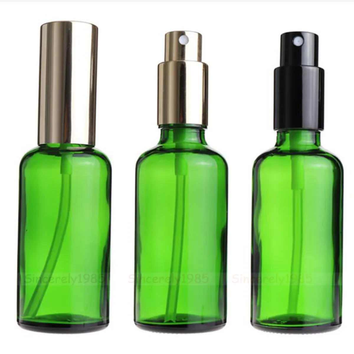 Garrafa De Spray De Óleo Essencial, Atomizador De Perfume De Névoa Fina, Garrafas De Vidro Recarregáveis, Shampoo De Garrafa Vazia, Verde, 15ml, 30ml, 50ml, 100ml