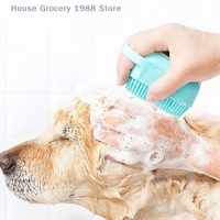 1 Pc pet bath shampoo brush silicone pet soap massage comb soft rubber pet cleaning brush