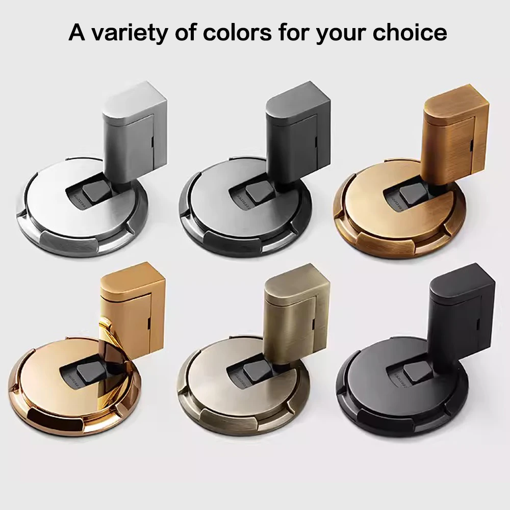 Heavy Duty Magnetic Door Stopper Mechanical Door Stop Adjustable Door Holder Non-punch Sticker Furniture Door Hardware