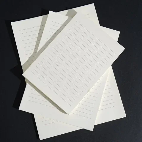 50 Pieces Blank Single Horizontal Line A4/B5/A5 Size White Paper For Letters And Notes Office Supplies Educational Culture