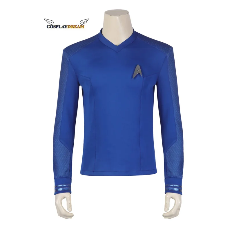 Halloween Carnival Strange New Worlds Cosplay Officer Spock Captain Christopher Pike Costume with Badge Men Uniform Hero Suit XC