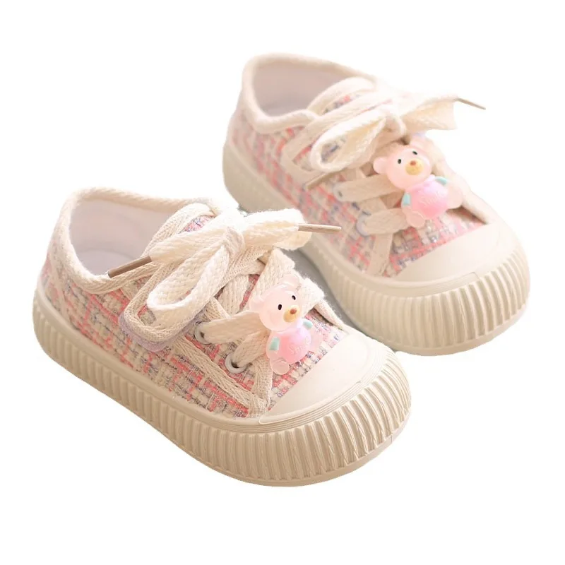 Spring and Autumn Children\'s Canvas Kindergarten Indoor Girl Soft Bottom New Shoes Breathable