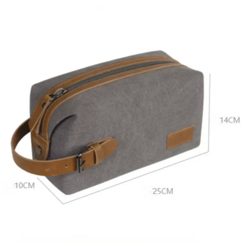 Canvas Simple Men Vintage Luxury Toiletry Bag Travel necessario Business Cosmetic Makeup Cases organizzatore di immagazzinaggio maschile Wash Bags