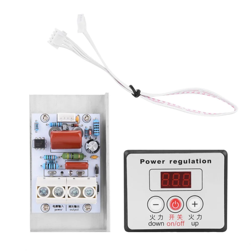 

10000W SCR Voltage Regulator AC 220V 80A Digital Speed Controller Easy Installation High Power Thermostat Module Industrial