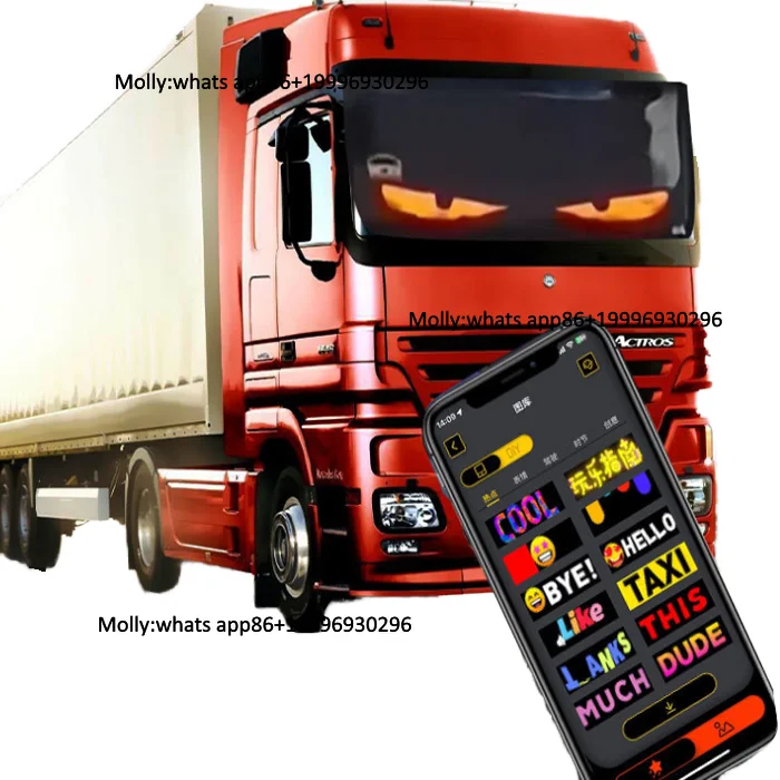 USB Car Display LED Matrix Pixel Panel RGB Remote APP Control Flexible Pattern 5V Graffiti Scrolling LED Signs New Condition