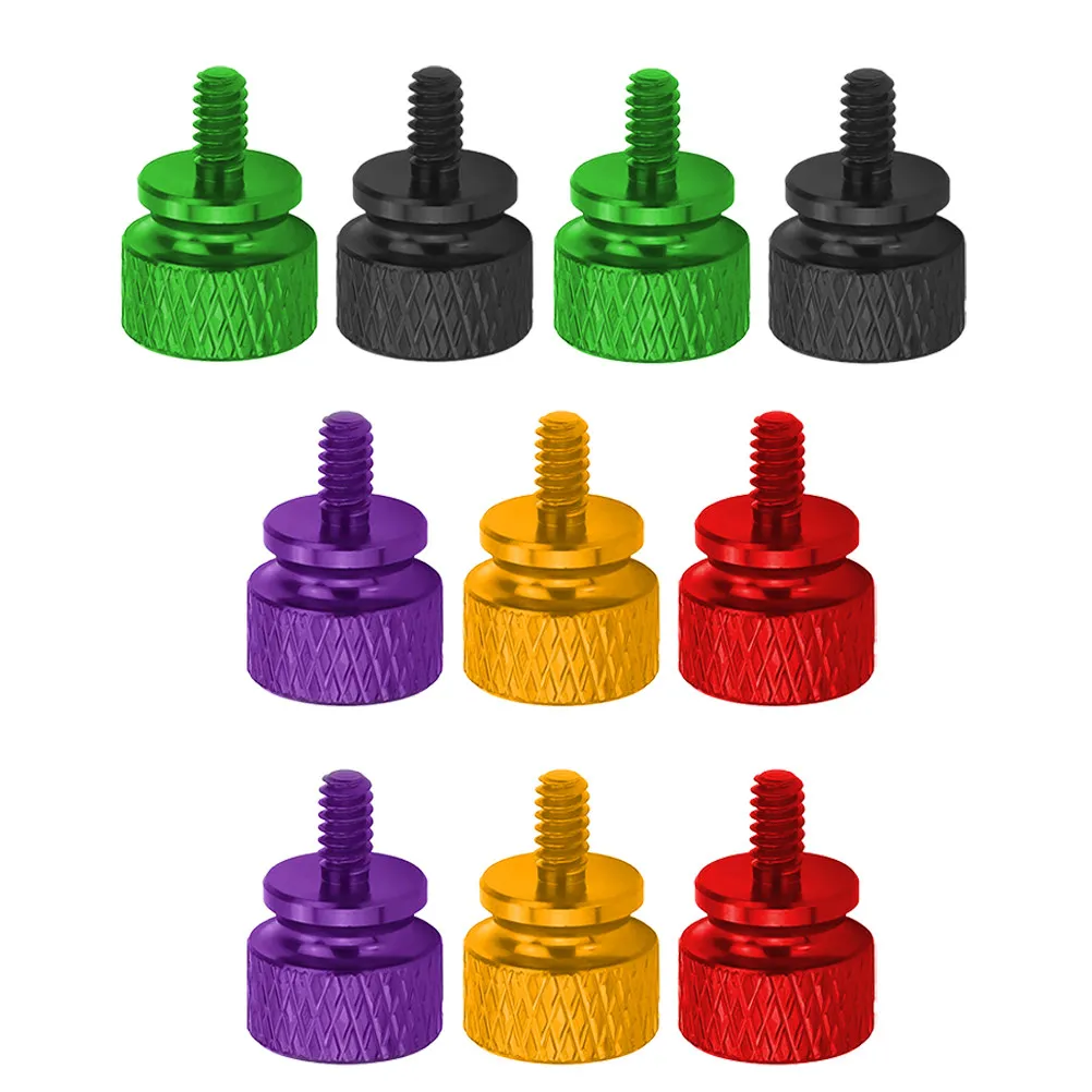 10Pcs Lightweight Durable Knurled Thumbscrews 6-32 Size Electroplated Cool Shiny No Tools Required Easy Install Computer Chassis