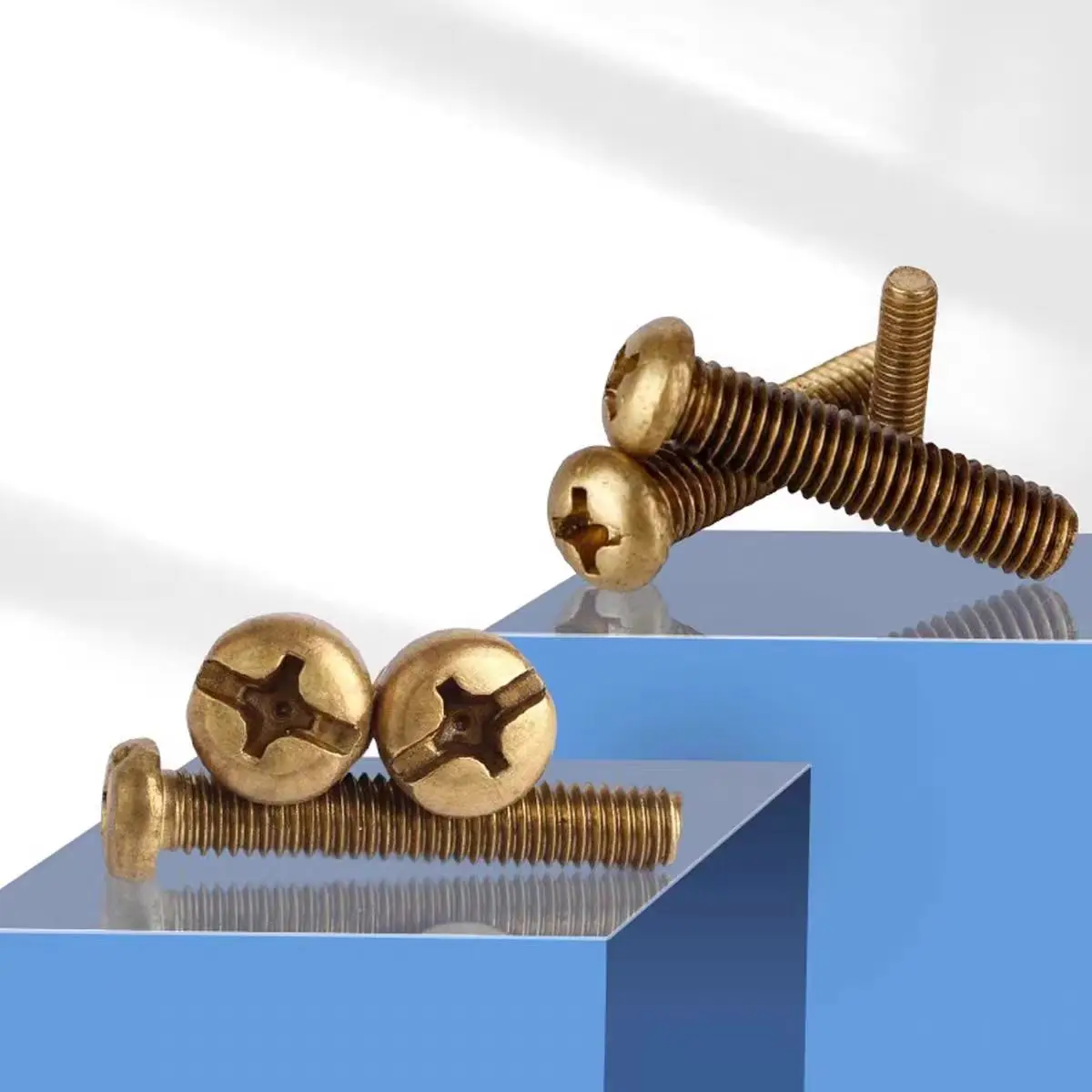 M2 M2.5 M3 M4 M5 M6 M8 Brass Phillips Round Pan Head Machine Screws Bolt Length=4/5/6/8/10/12/14/16//20/25/30/35-60mm