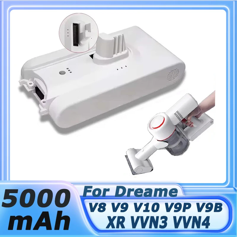 For Xiaomi Mijia Vacuum Cleaner V8 V9 V9P V10 VVN3 VVN4 Dreame 25.2V 5000mAh Vacuum Cleaner 18650 Li Ion Battery Pack