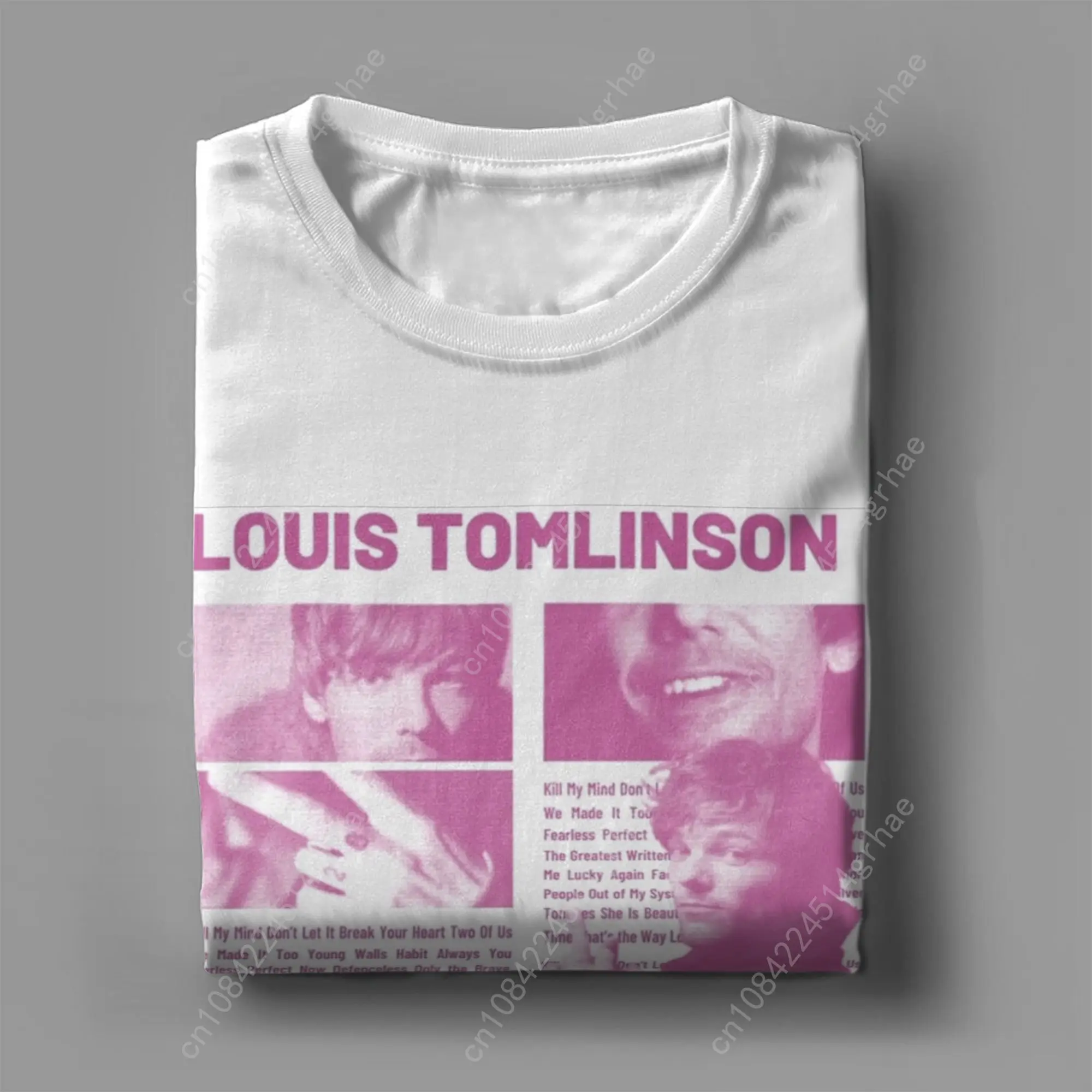 تي شيرت كلاسيكي صيفي L/Louis Tomlinsons تي شيرت عصري رائع تي شيرت قطني للمغني للزوجين Y2K قطع علوية بأكمام قصيرة