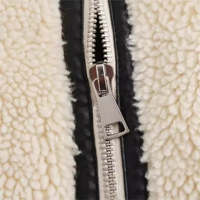 Giacca in Pelle Versatile da Donna Autunno Inverno, Modello Oversize con Cerniera, Maniche Lunghe, Lunghezza Media