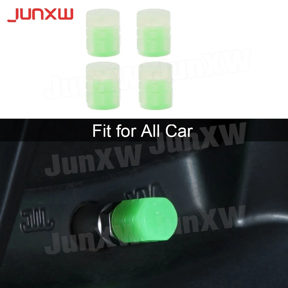 Luminous Valve Caps Car Fluorescent Tire Valves Glow In The Dark Car Motorcycle Bike Wheel Plugs Tyre Hub Cover Decor Cap