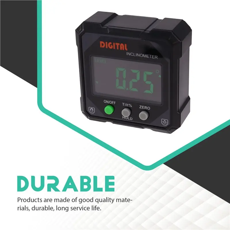 Mini Magnetic Digital Angle Finder 360° LCD Electronic Laser Gauge Ruler Electronic Protractor