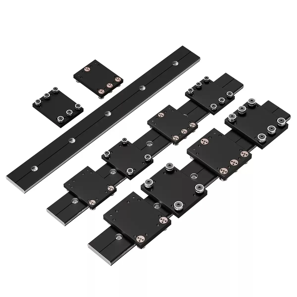 External Dual-axis Linear Guide WGB Roller Slide, Display Cabinet Slide Rail, Industrial Slide Table, High Precision Track