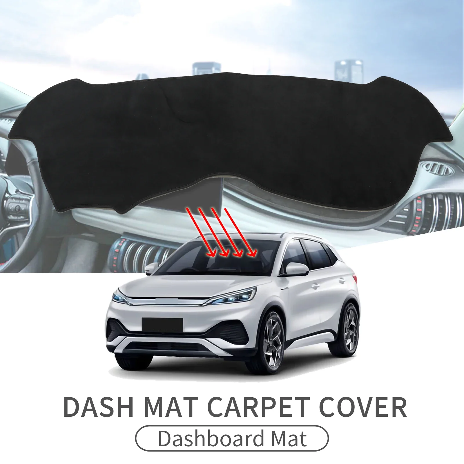 

For BYD Atto 3 ATTO3 2021 2022 2023 2024 Car Dashboard Mat Sunshade Protective Carpet Dash Mat Dashmat