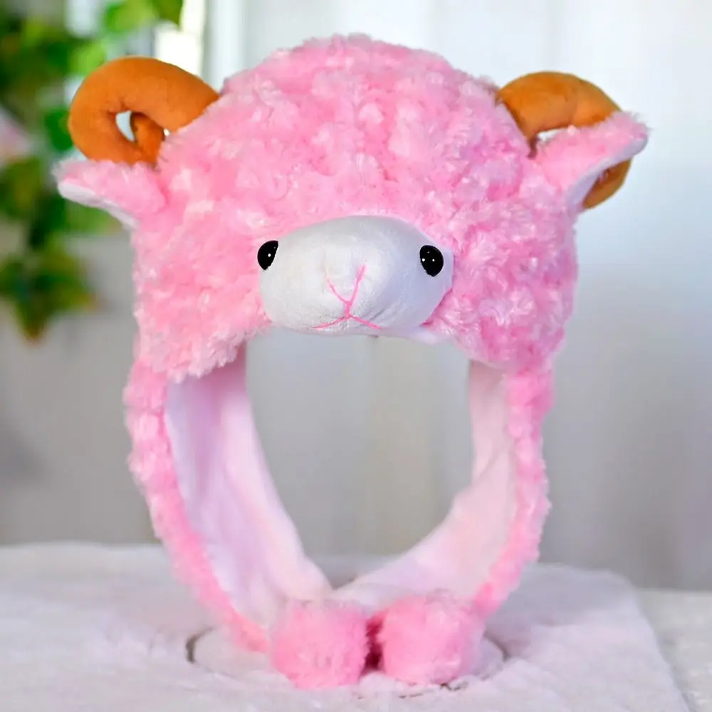 Ohr Schutz Cartoon Plüsch Moving Hut Tier Hals Wärmer Bewegliche Ohren Airbag Kappe Tier Earflap Hut Cosplay Party – Detail 13
