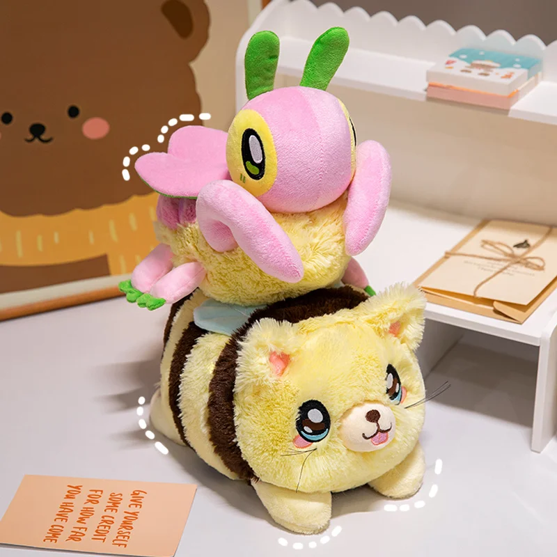 Kawaii High Quality Cartoon Insect Series Plush Doll Mantis Beetle Bee Plush Toy Home Decoration Gift For Boys And Girls