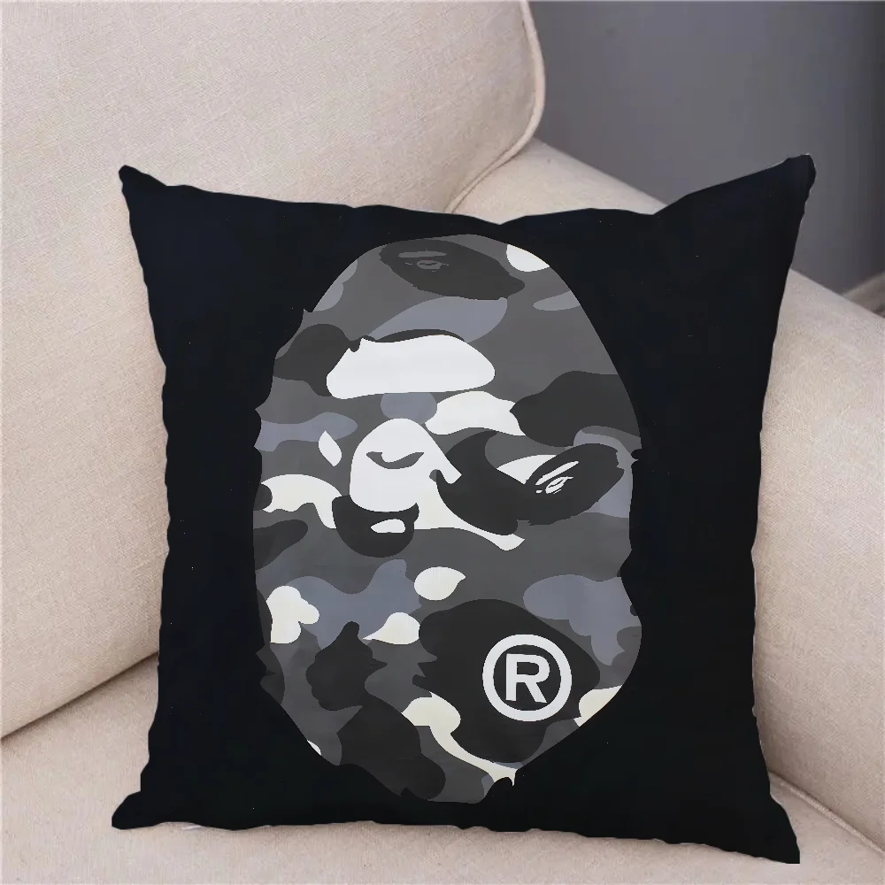 Short Plush BAPE Decorative Cushions for Sofa Cover Pillow Cases for Bed Cushion Cover 40x40cm Twin Size Bedding Couch Pillows