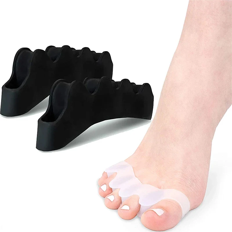 1-5Pair Silicone Toe Protector Finger Toe Separator Bunion Corrector Foot Stretcher Straightener Protector Pain Relief Foot Care