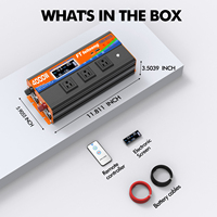 4000W Modified Sine Wave Power Inverter, 12V DC to 120V AC Converter with LCD Display, 3 AC Sockets and USB-C & QC 3.0 Ports