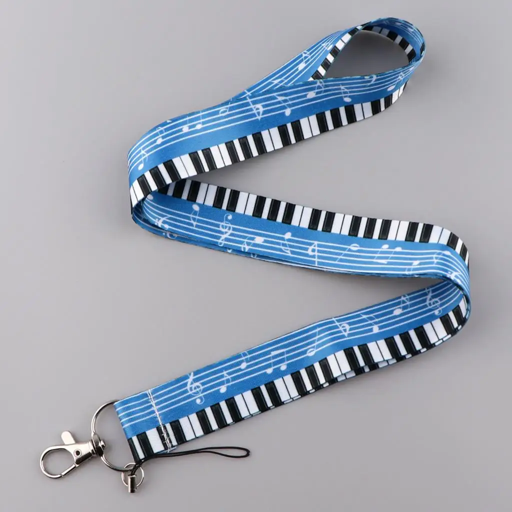 Music Piano Keyboard Phone Lanyard Neck Strap for Key ID Card Phone Straps Badge Holder DIY Hanging Rope Neckband Accessories