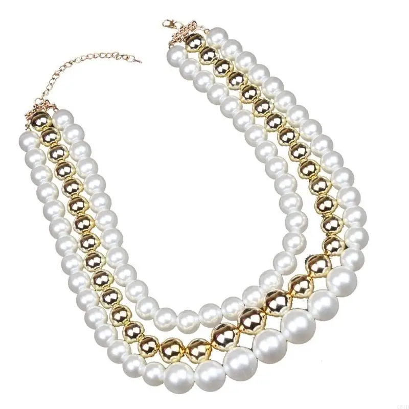 Trendy Multilayers Imitation Pearls Necklace Jewelry Accessory for Women Comfortable Wear and Fashionable Styles