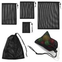 Durable Nylon Mesh Pouch Mesh Drawstring Bag Practical  Makeup Bag Multi Purpose Outdoor Travel Stuff Storage Bag Carrier Pouch