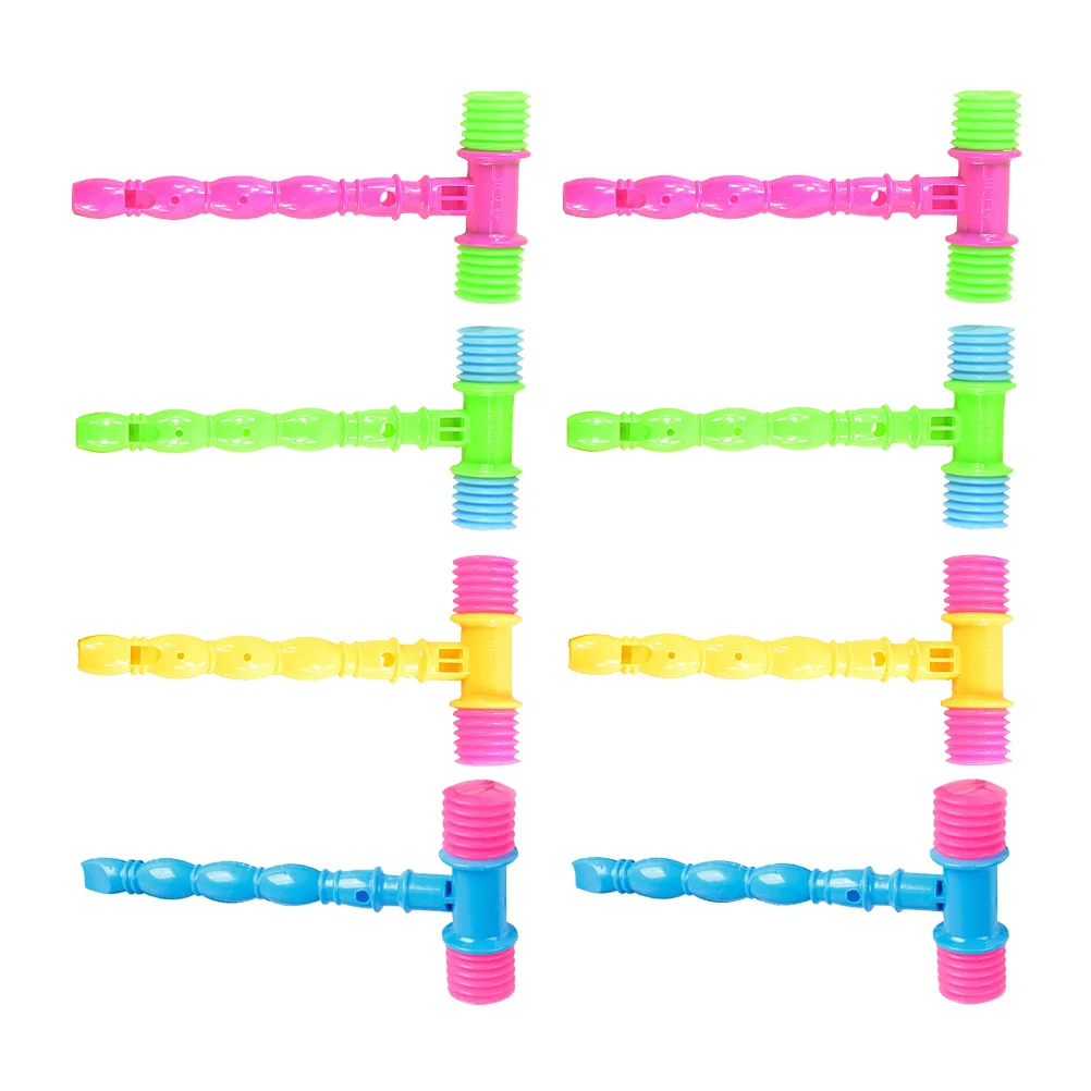 8 Pcs Flute Hammer Small Hitting Plastic Kids Knocking Toddler Children Plaything Pneumatic