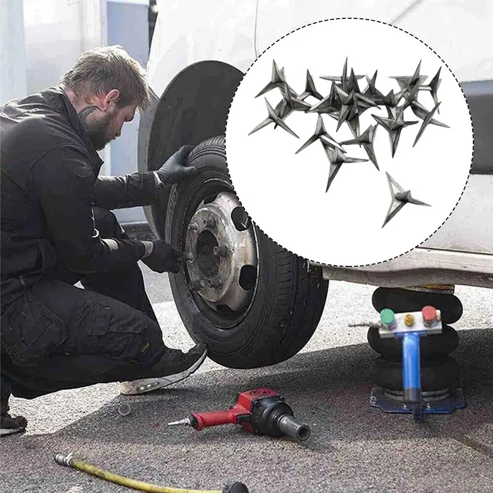 20Pcs Tire Tyre Puncture Nail Spikes Rustproof Corrosion Resistant Anti-Theft Security Car Vehicle Auto Puncture Nails