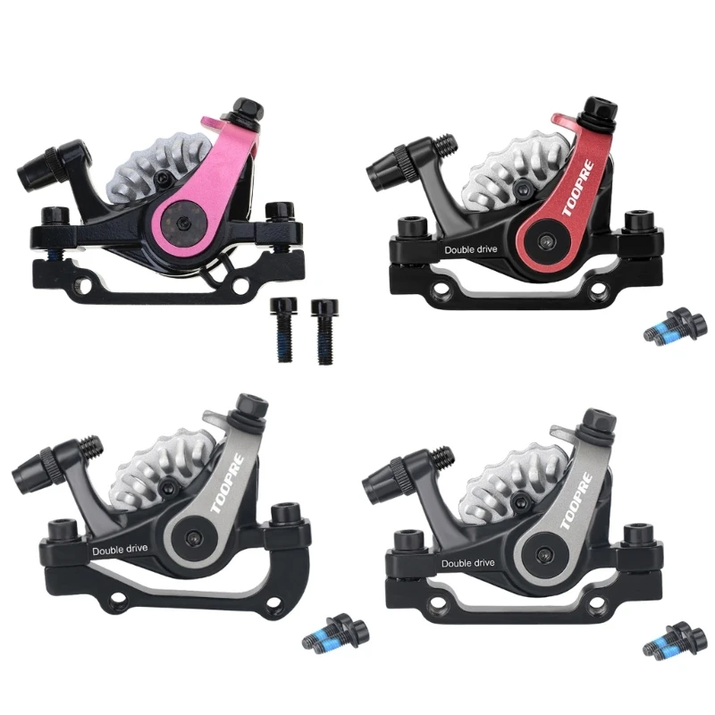 Aluminium Alloy Mechanical Disc Brake E-Bikes Bilateral Piston Mountain Bikes Double Front Disc Brake Set