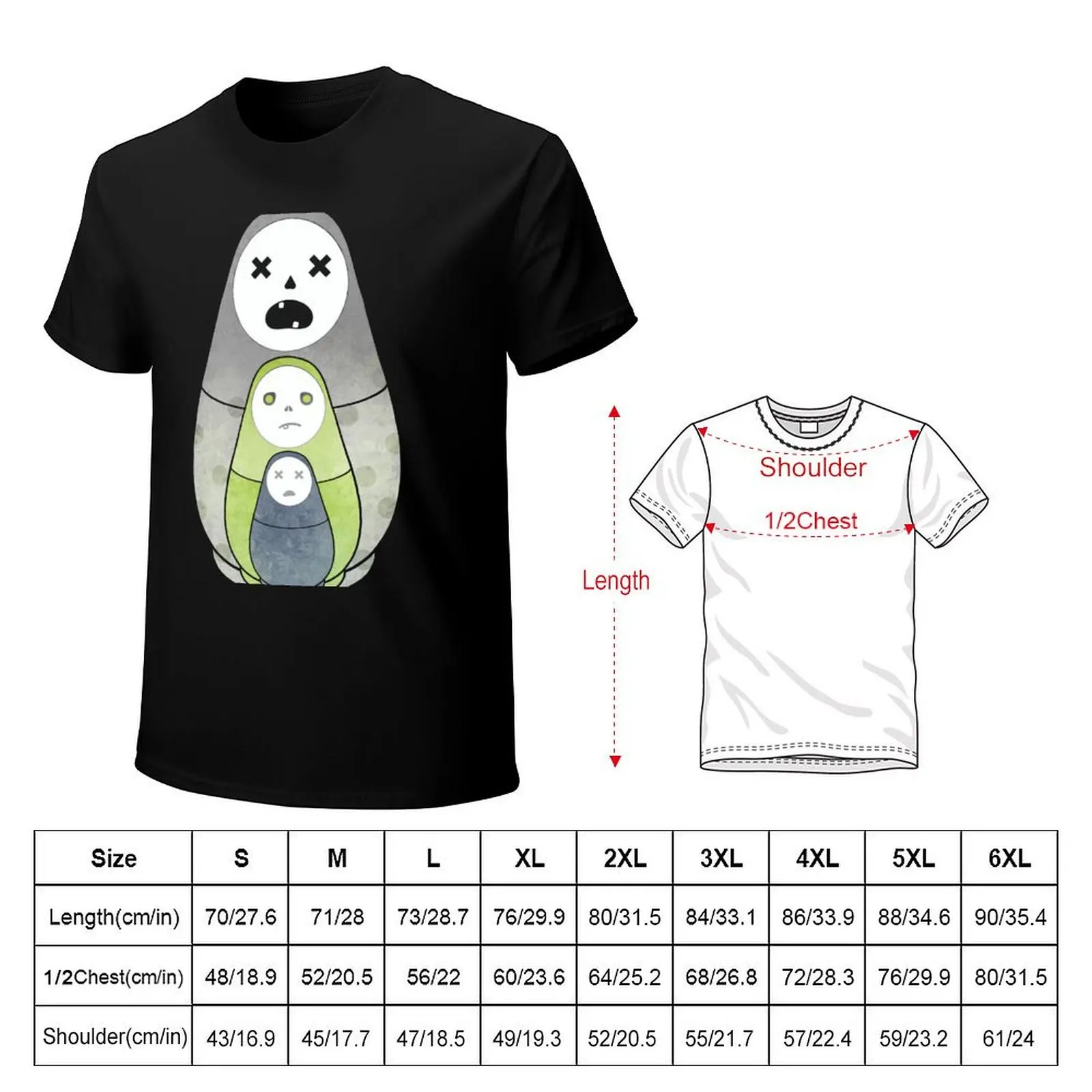 Zombie nesting dolls T-Shirt Plus Size Workout Short Sleeve Top
