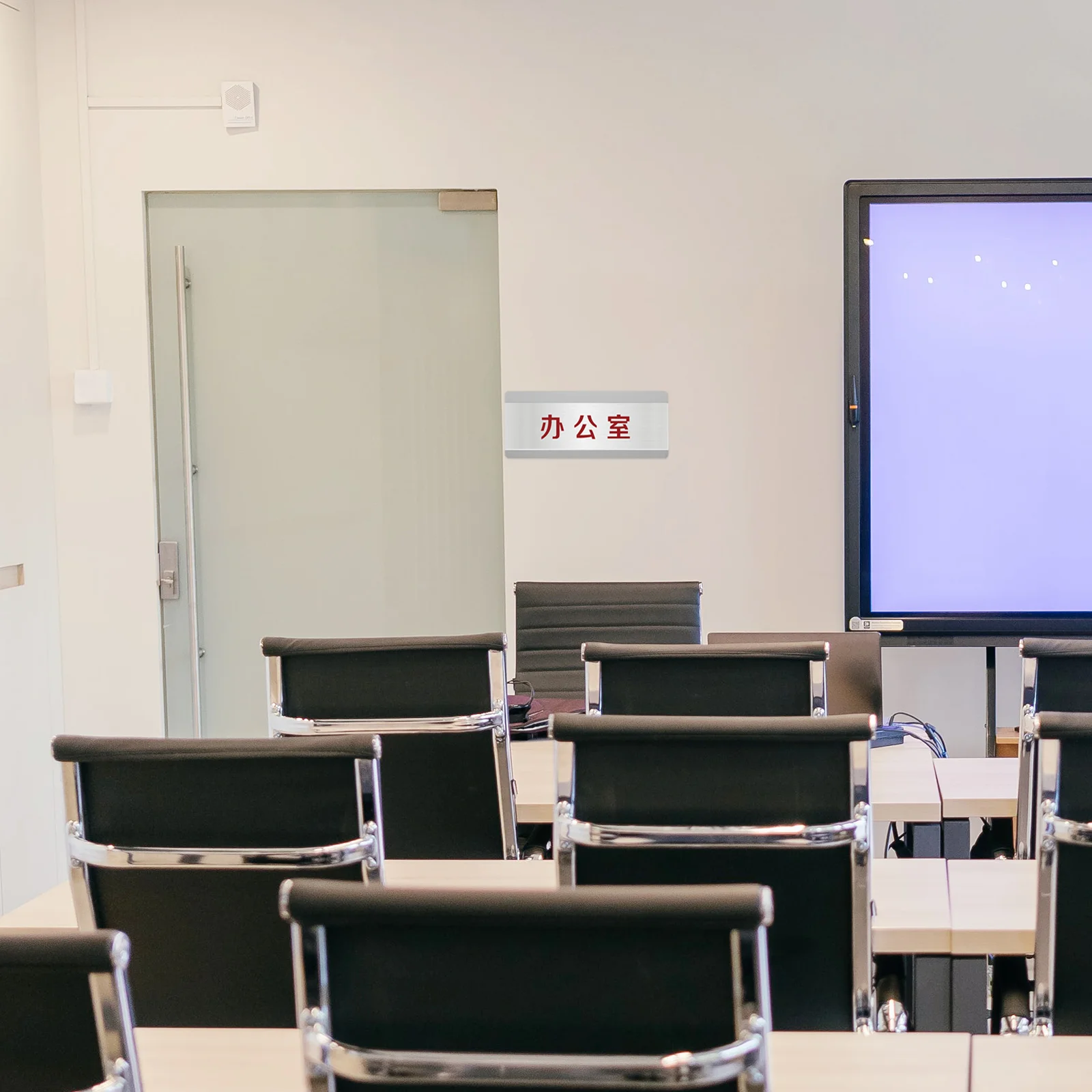 Deurwaarschuwingsbord Kantoor Naambord Huis Frame Decor Borden Roestvrij Staal Helder