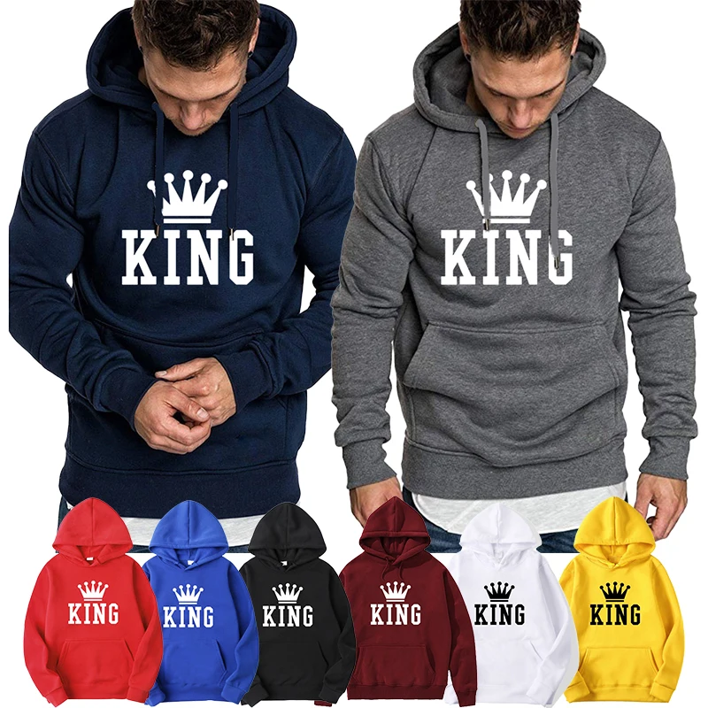 

Men's printed long sleeved hoodie pullover casual sports loose sleeved hoodie loose men's sports top