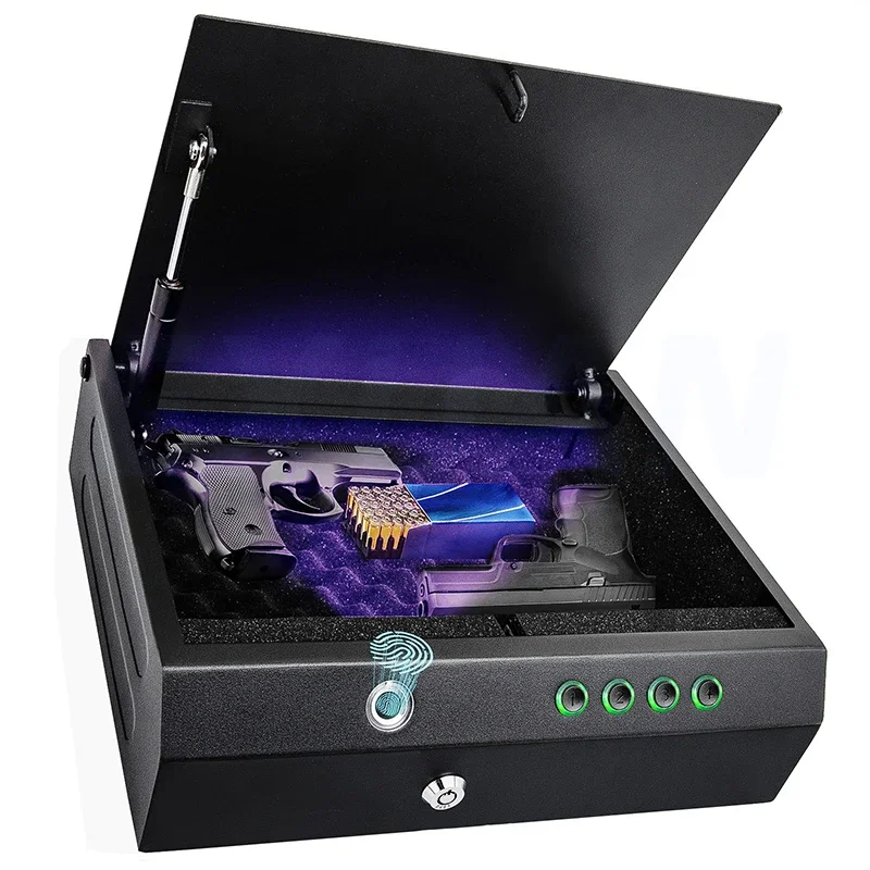 3-in-1 Gun Safe Fingerprint safe Code Safe Box Portable Car Gun case passcode keypad Small safe deposit Security Protection