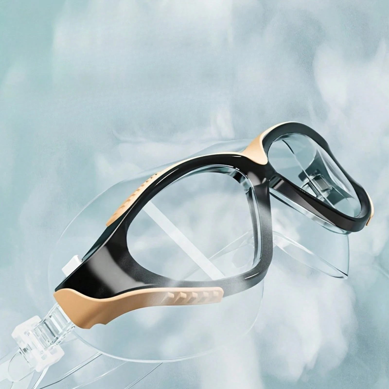 

New Adult Swimming Goggles, High-Definition Anti-Leakage And Anti-Fog Lenses, Soft Silicone Material For A Better Fit, Large Fra