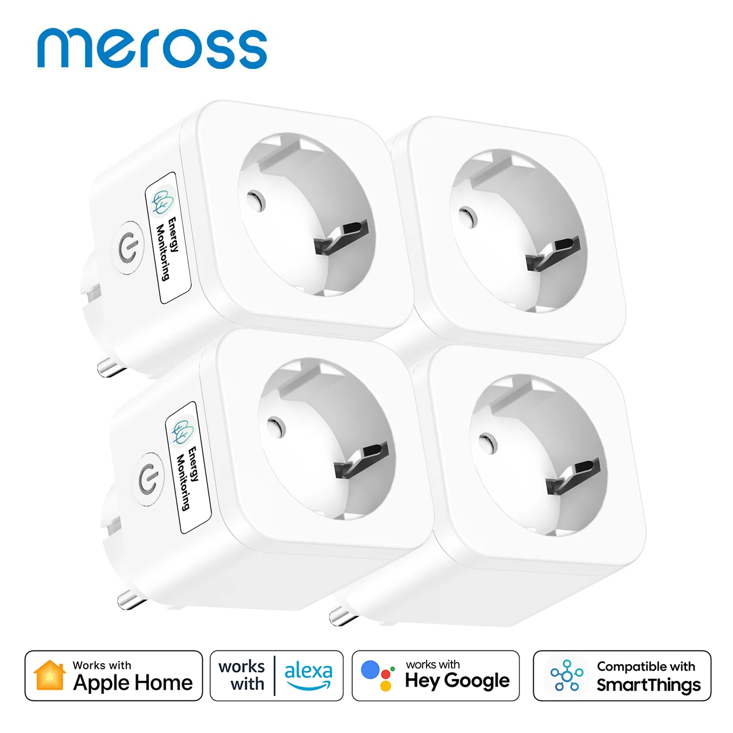 

Meross 16A HomeKit Smart Plug With Energy Monitor EU WiFi Socket Remote Voice Control Support Alexa Google Assistant SmartThings