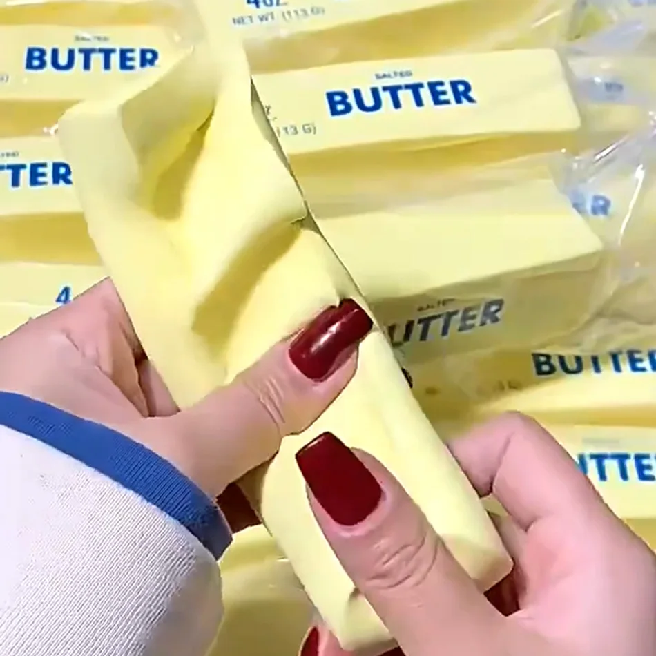 Squishy Elastic Butter Stick Fidget Toy Cheese Shape Stress Relief Game Funny Decompression Prank Squeeze Toy for Anxiety Relief - view 3