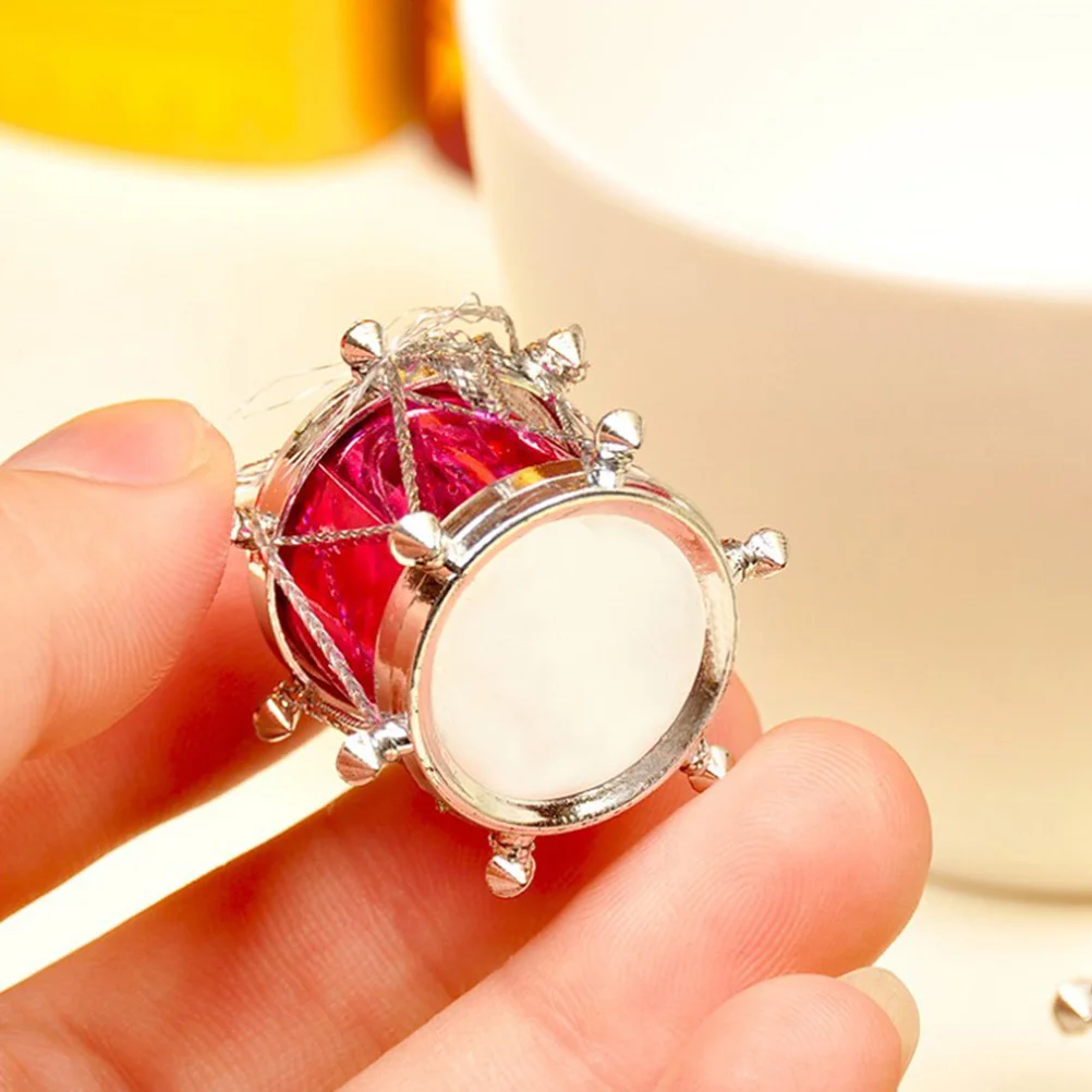 

Christmas Drum Pendant Miniature Decorations Decorative Accessory Hanging Tree Ornament