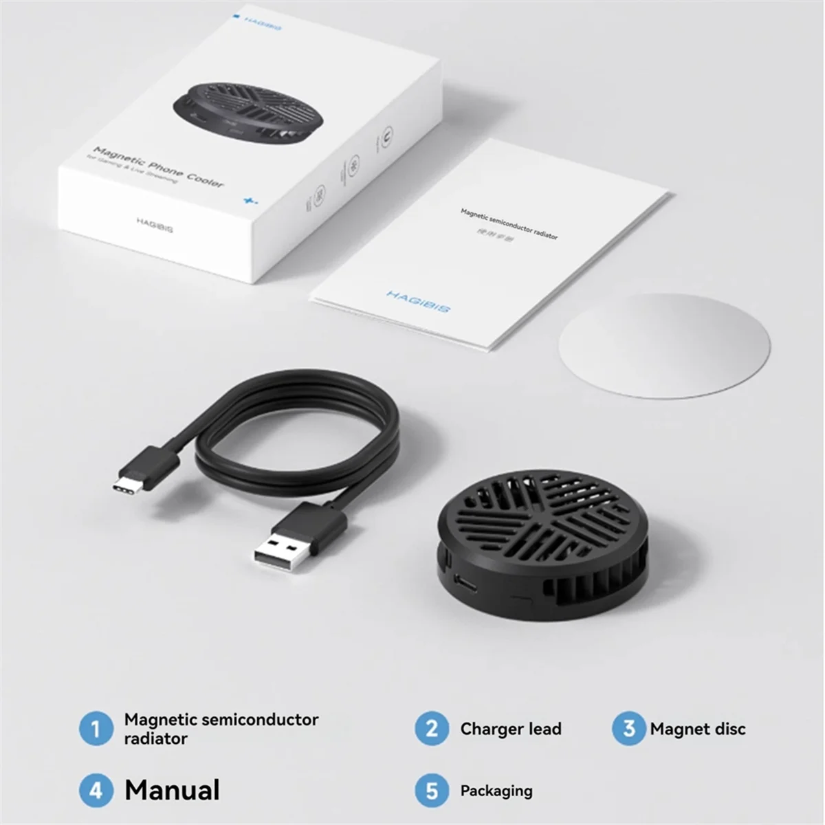 Hagibis المغناطيسي الهاتف الخليوي برودة مروحة التبريد الهاتف المحمول المبرد آيفون 15 برو الأسود القرش الألعاب البث المباشر B الغنية