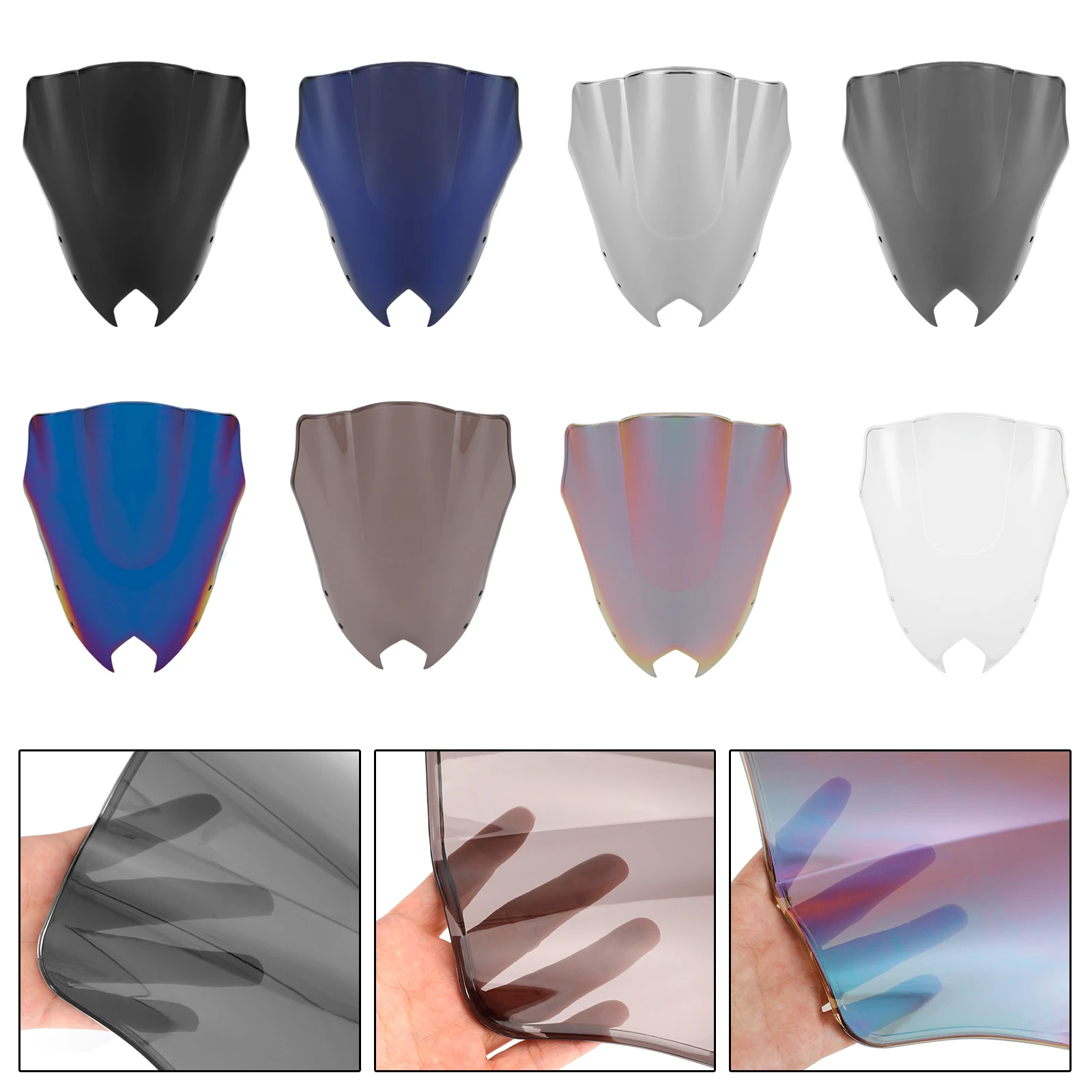 ABS دراجة نارية مزدوجة فقاعة الزجاج الأمامي الزجاج الأمامي صالح لل ياماها FZ6R FZ-6R FZS600 2009 2010 2011 2012 2013 2014 2015