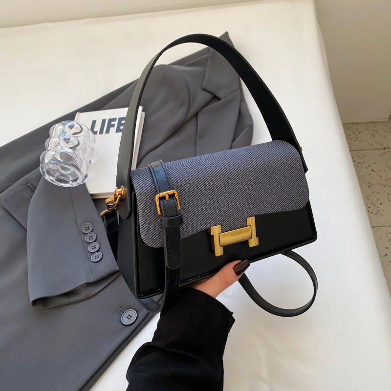 

High-end feel women's small square handbag, new trendy fashion versatile shoulder bag, boutique crossbody bag