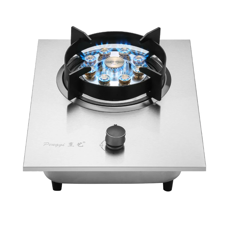 Stainless steel single stove gas stove natural liquefied gas artificial household fire embedded