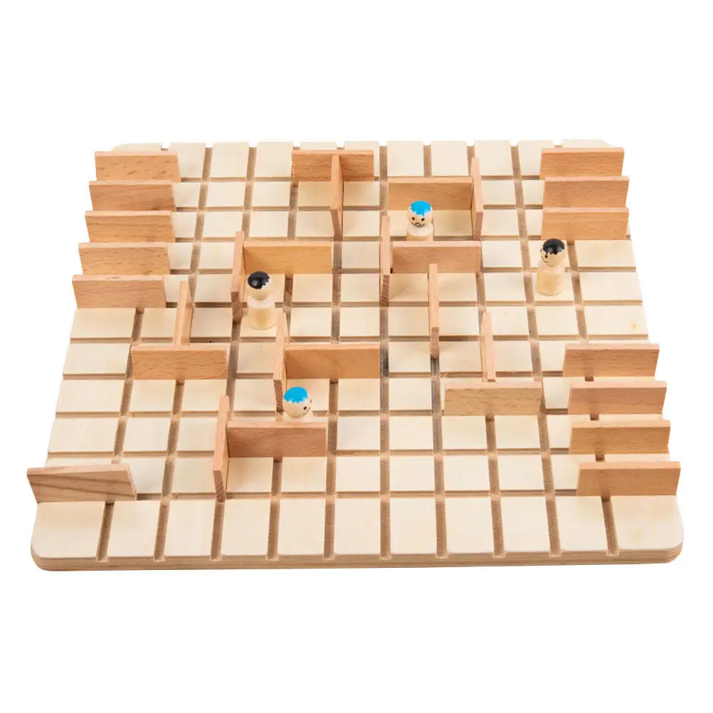 

1Set Wooden Maze Board Game Set Natural Hardwood Construction Impact Resistant Non Deformable Educational Logic Puzzle for Kids