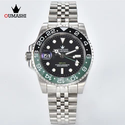 OUMASHI 39mm Right-Handed Men's Automatic Mechanical Watch with NH35 Movement Sapphire Glass Waterproof to 10atm