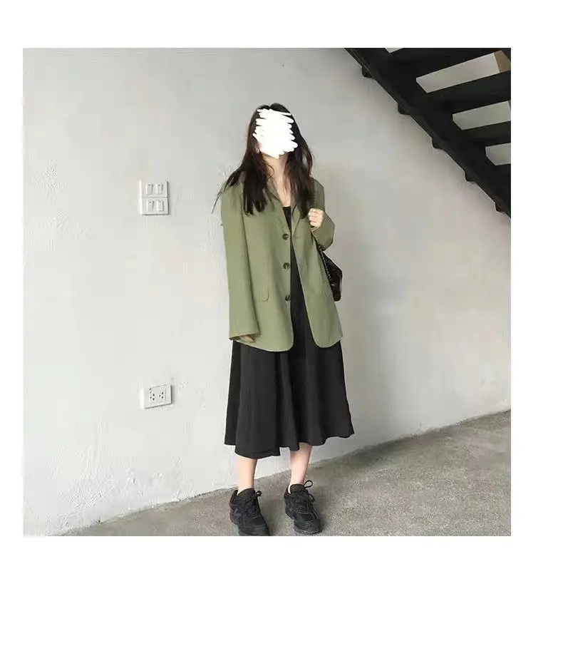 Commute Blazer Overcoat Female Women'S Coats Gliiter Silky Smooth Letter Dots Promotion Outdoor Two-Button Appropriate Square