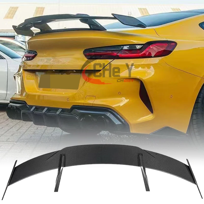 

For BMW 8-Series M3 M4 M8 G16 G23 G14 G15 G80 G82 G22 2-4 Door100%Real Carbon Fiber Rear Trunk Lip Boot Cover MP Style Spoiler