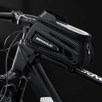 2L Bicycle Phone Front Frame Bag Bike Frame Front Tube Bag Hard Casing Bike Bag Bike Phone Mount Pouch Bike Accessories